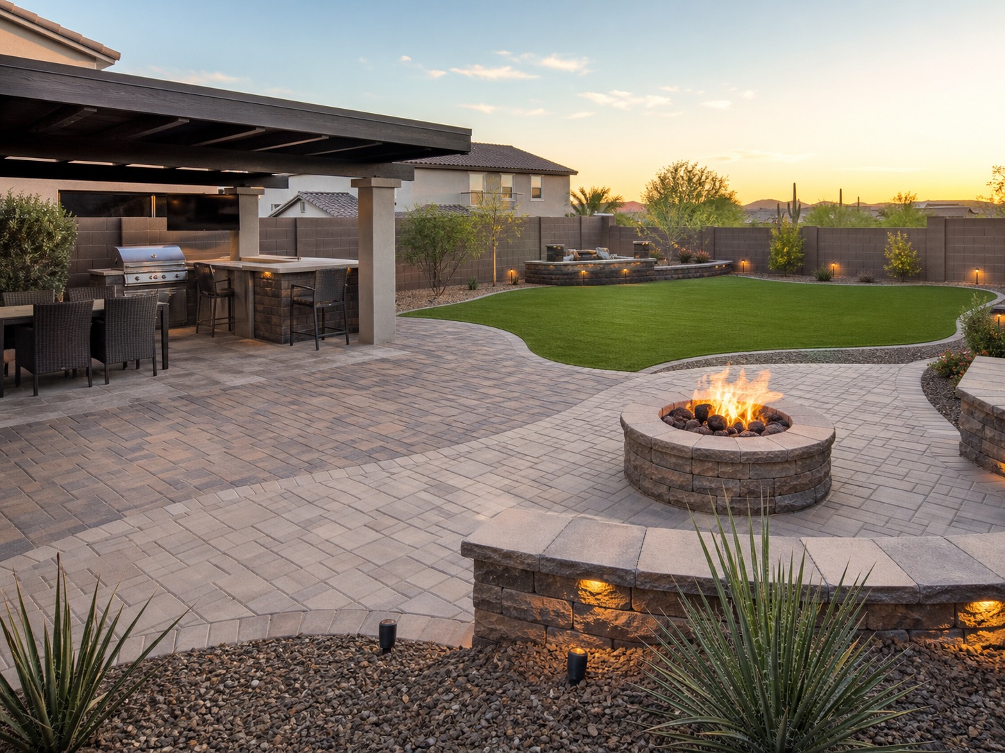 Arizona backyard hardscape remodel