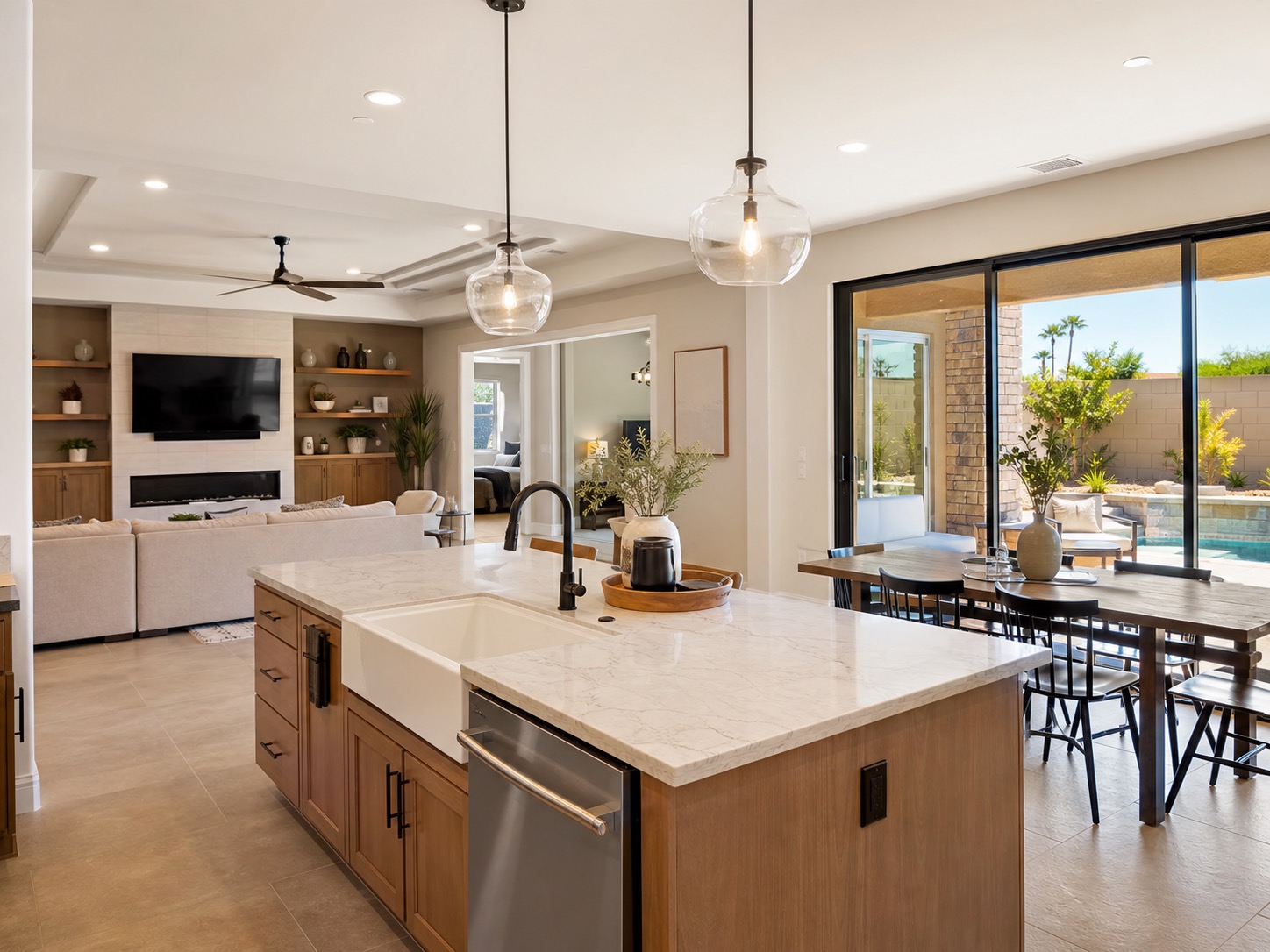 Modern Arizona kitchen and great room remodel